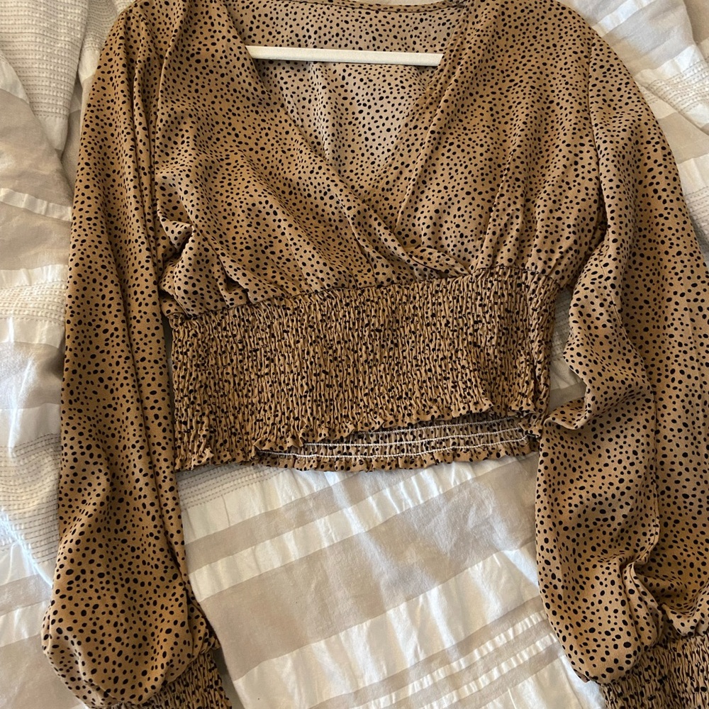 Shein printed cropped long sleeve